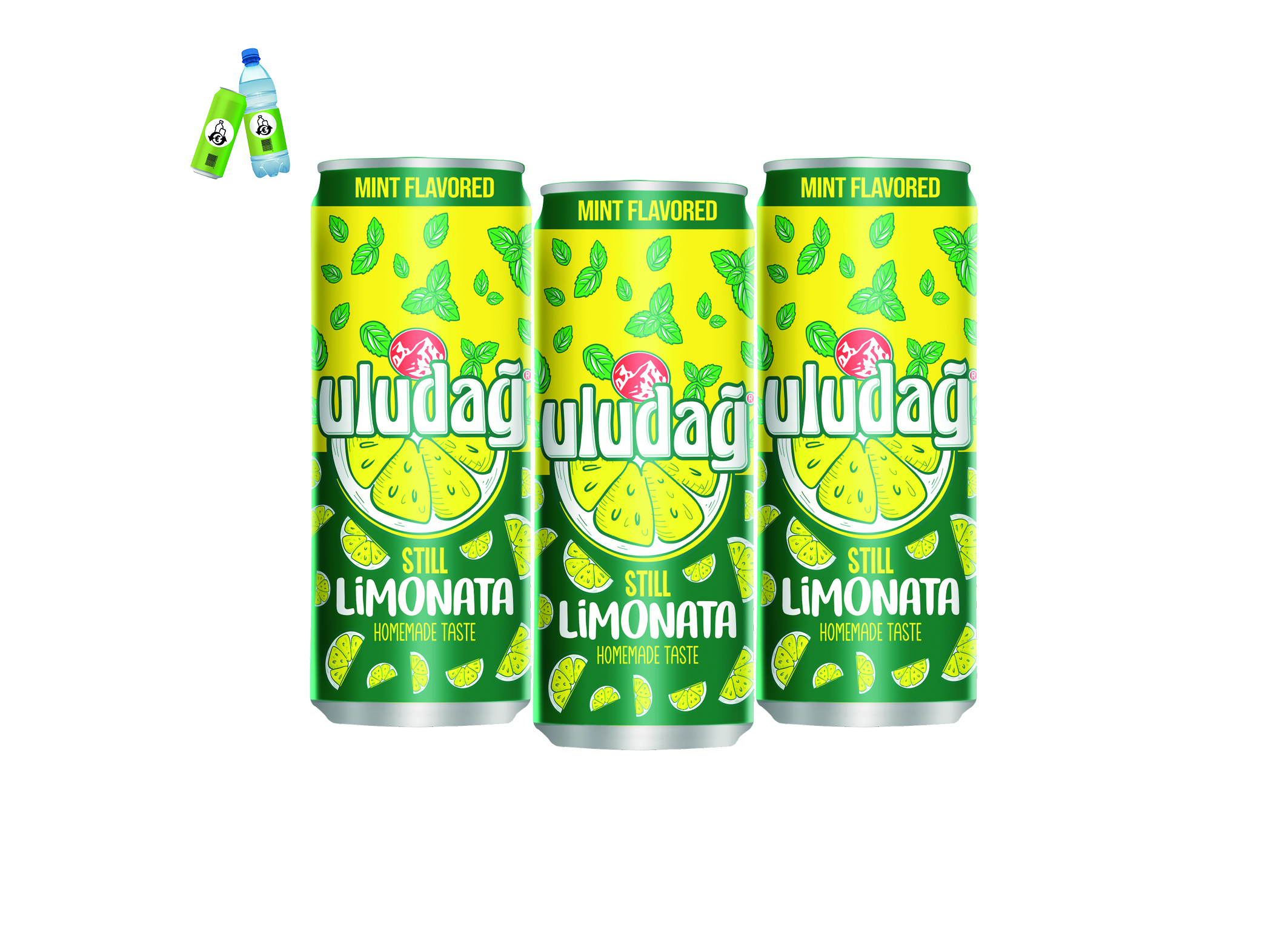 (Bild für) Uludag Limonata Zitrone-Minze 0,33L DS EWP 12