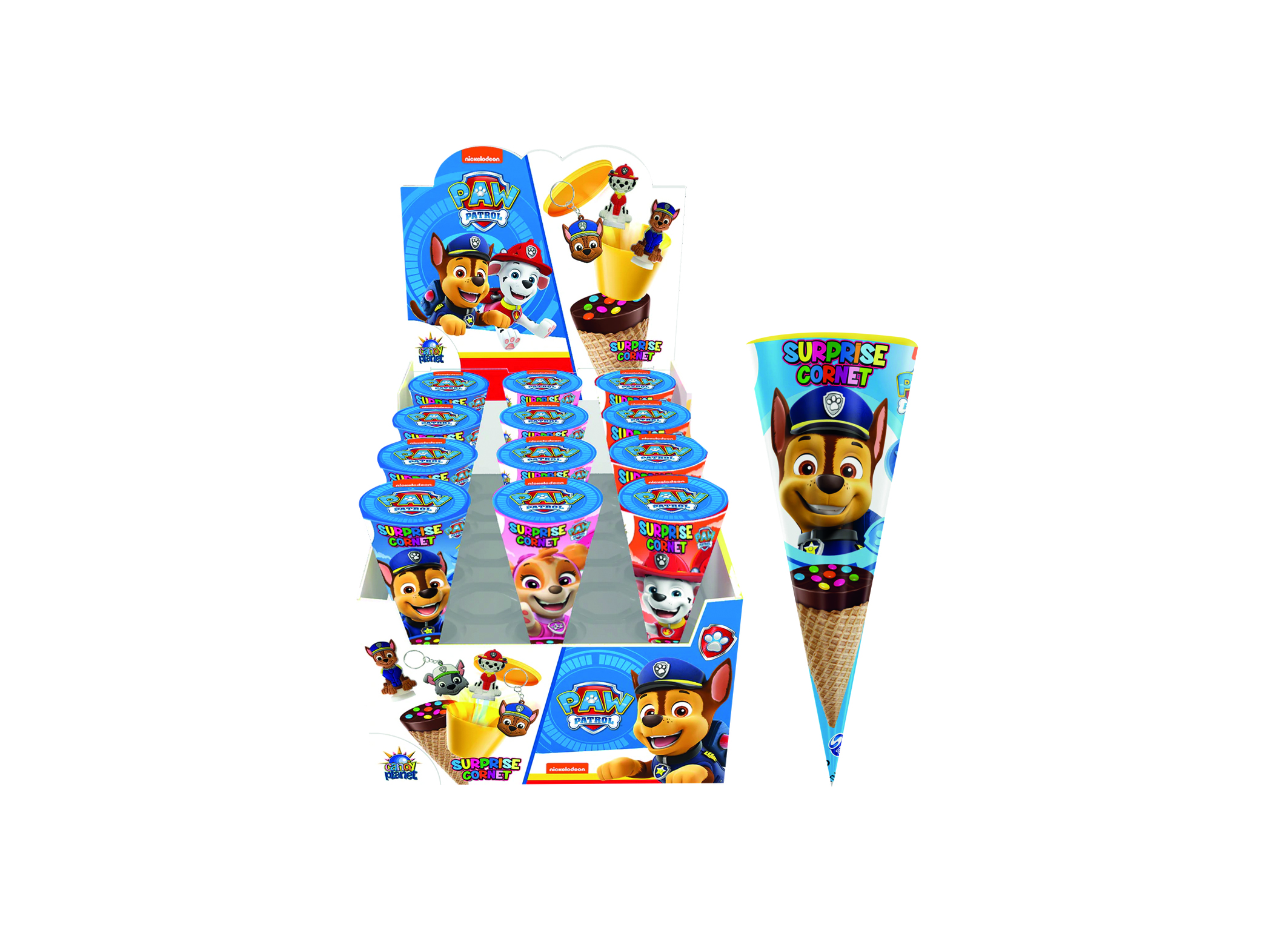 (Bild für) Paw Patrol Waffelhörnchen mit Überraschung 25g 12