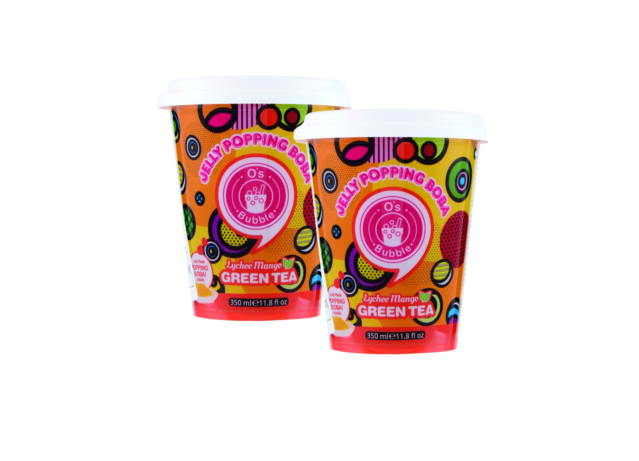 (Bild für) Os Bubble Popping Boba Bubble Tea Lychee-Mango 0,35L 8