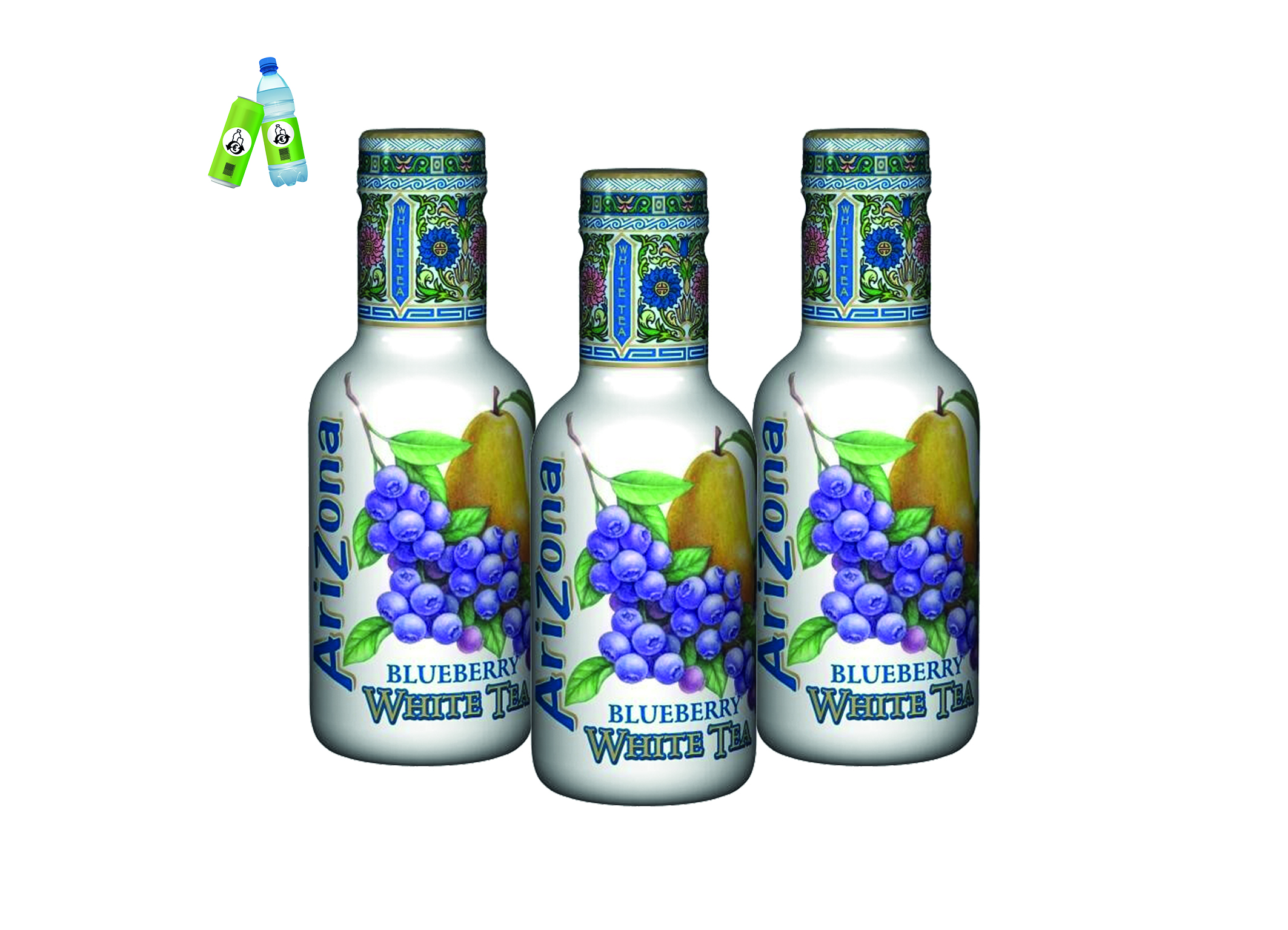 (Bild für) Arizona White Tea Blueberry 0,5L PET EWP 6