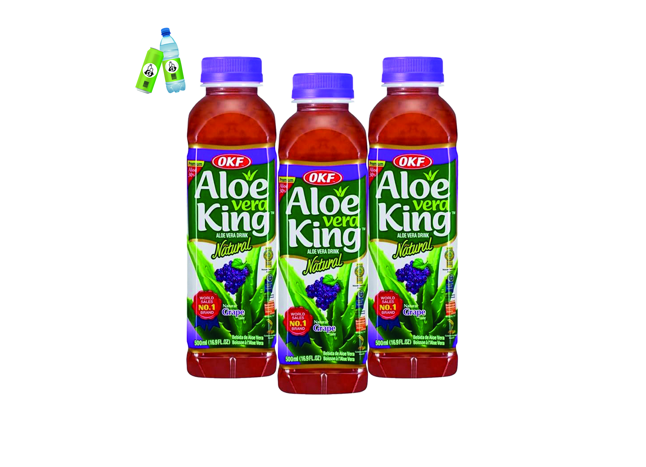 (Bild für) OKF Aloe Vera King Grape 0,5L PET EWP 20