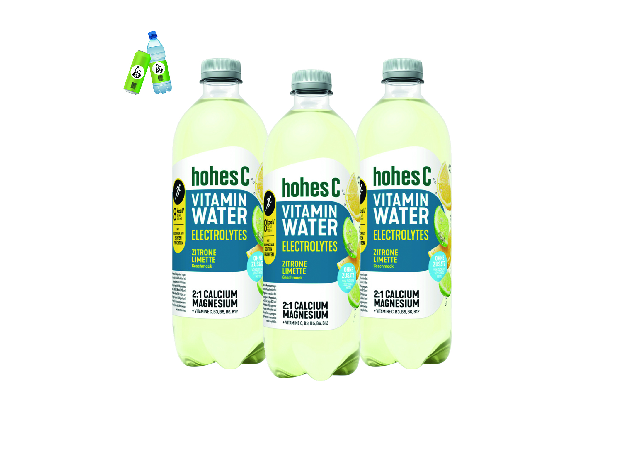 (Bild für) Hohes C Vitamin Water Electrolytes Zitrone Limette 0,5L PET EWP 