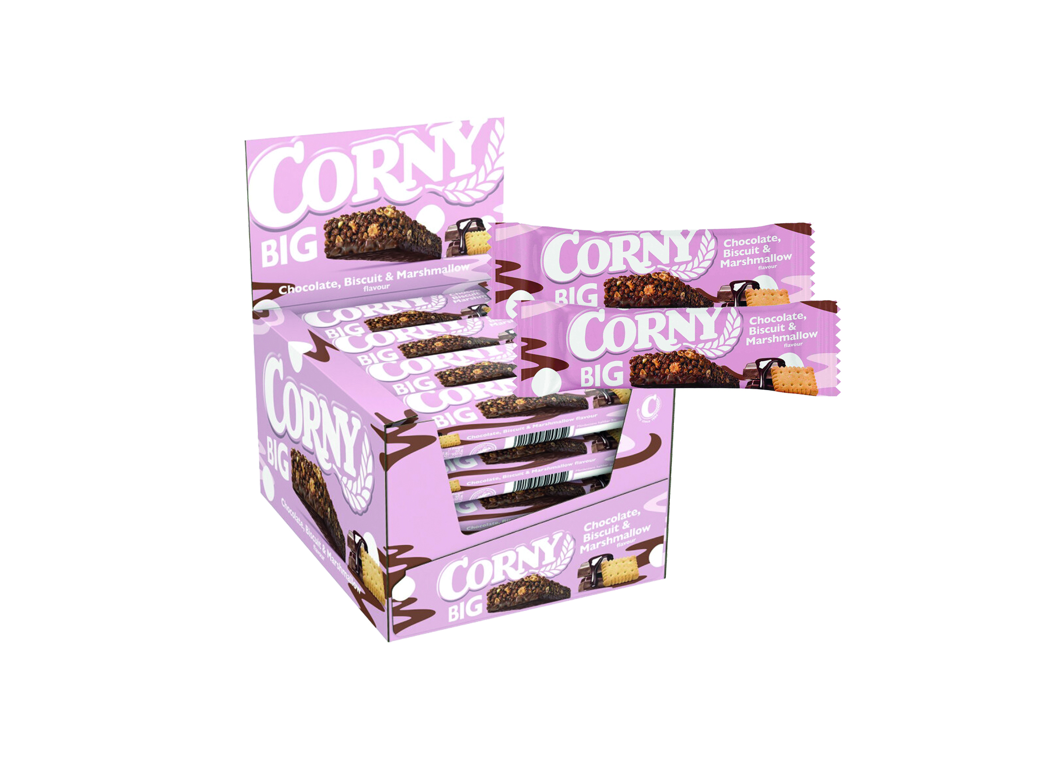 (Bild für) Corny Big Chocolate, Biscuit & Marshmallow 40g 24