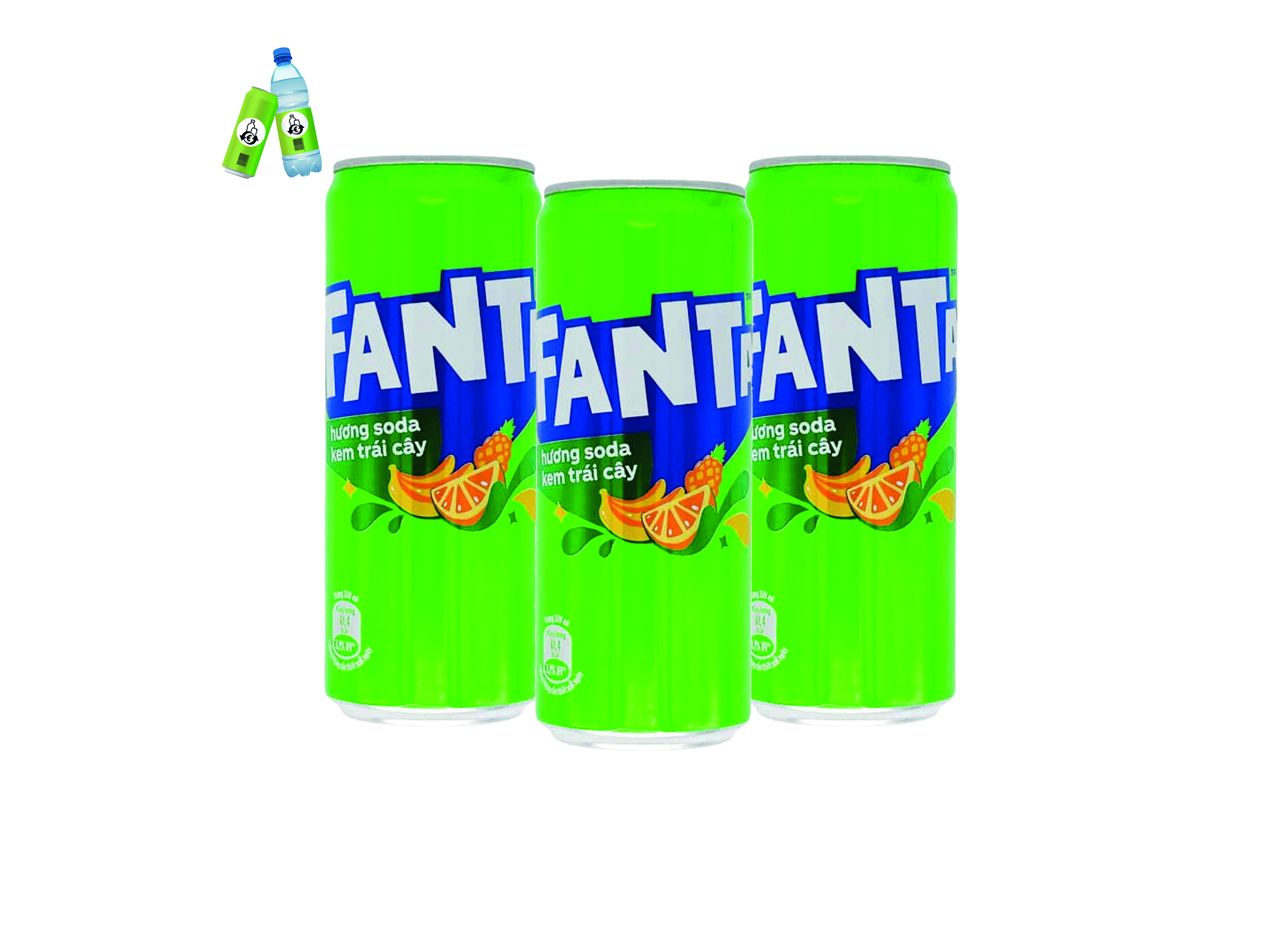 (Bild für) Fanta Cream & Soda Fruity Vietnam 0,32L DS EWP 24