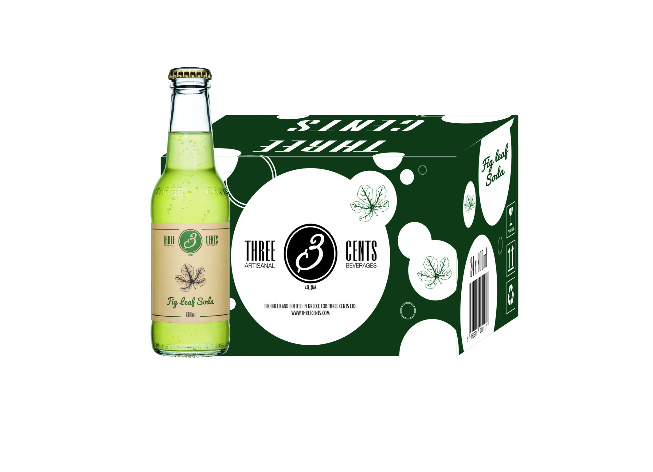 (Bild für) Three Cents Fig Leaf Soda 0,2L FL EW 24