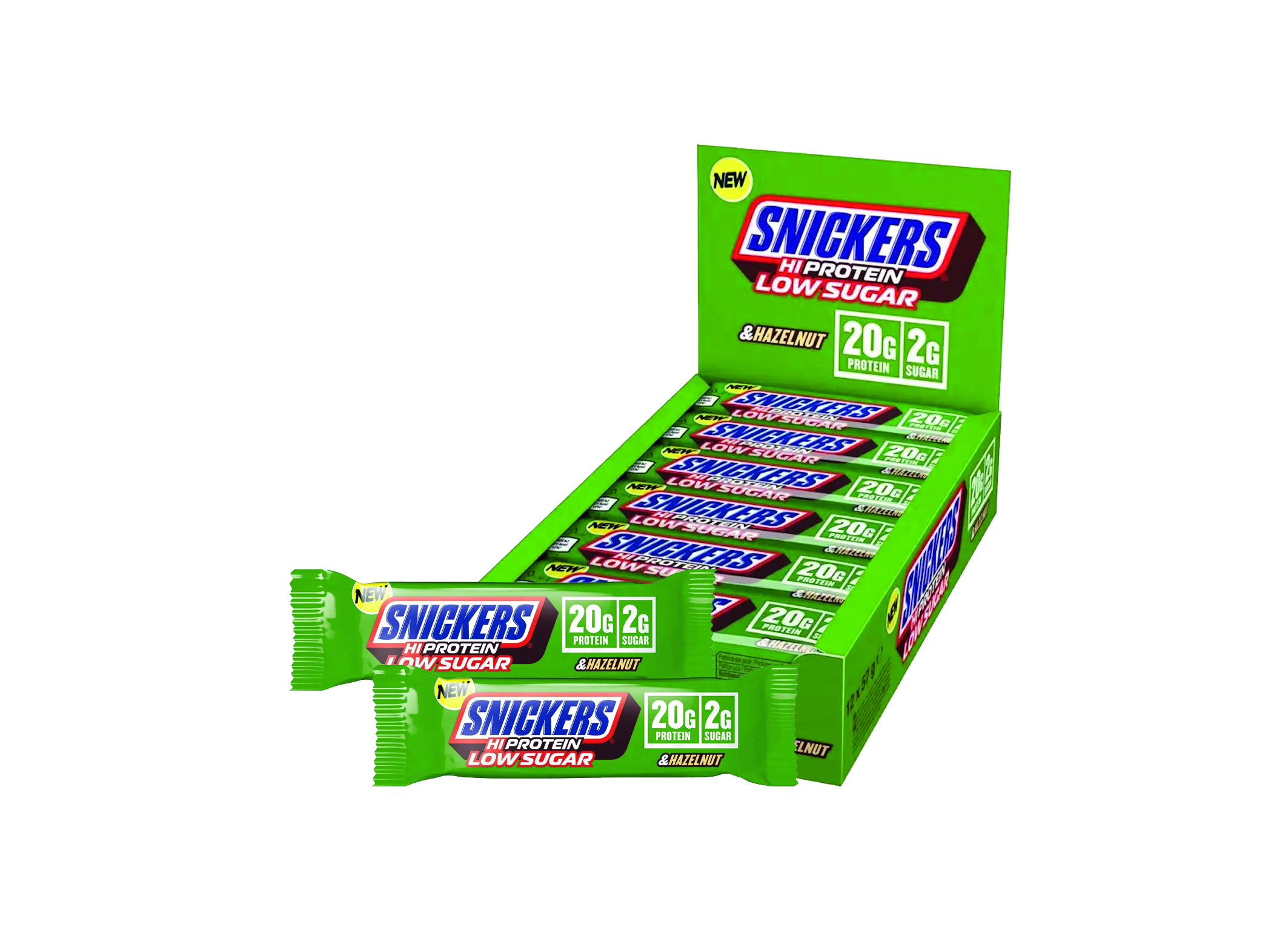 (Bild für) Snickers Hi Protein Low Sugar Hazelnut 57g 12