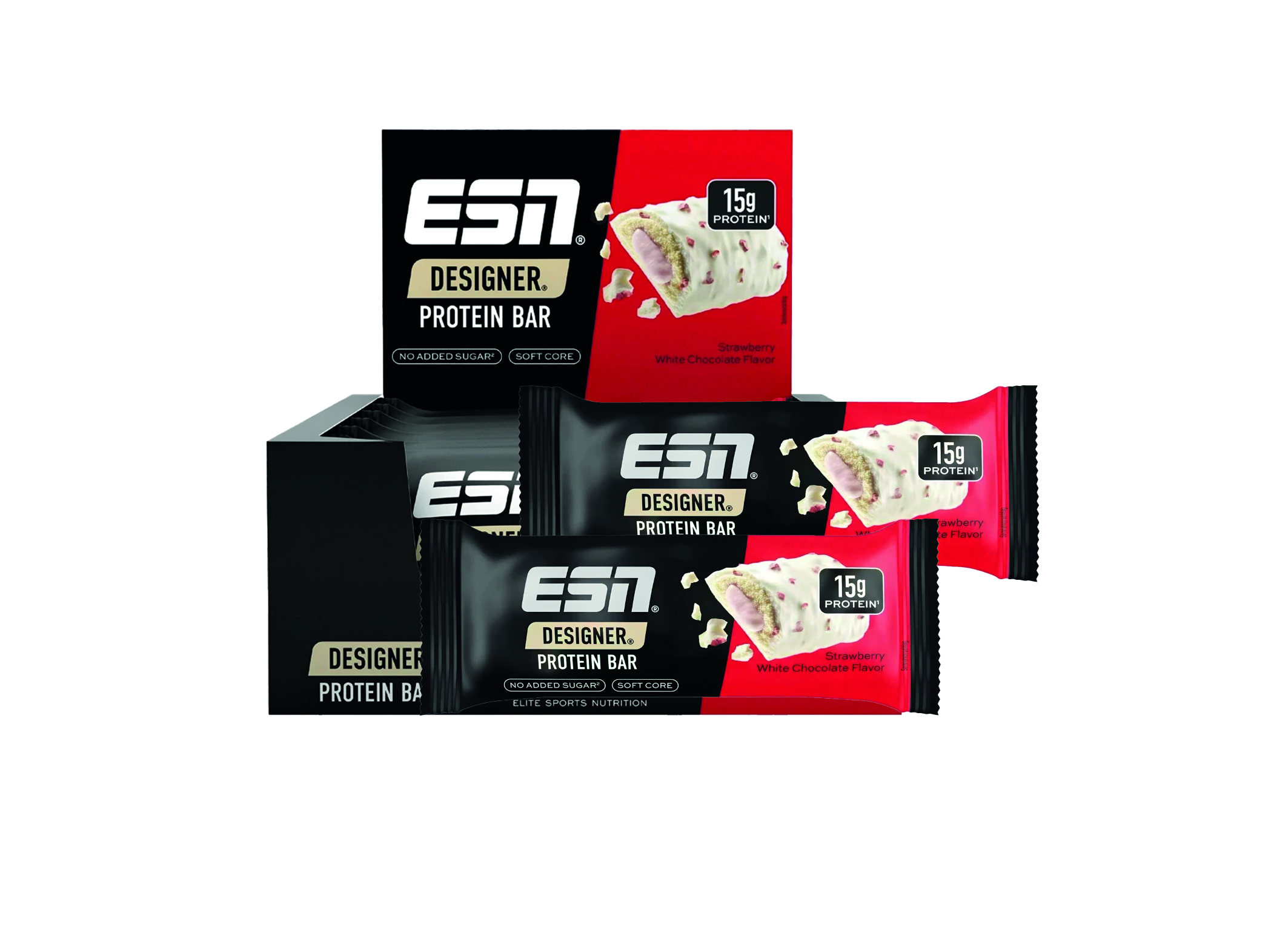 (Bild für) ESN Designer Protein Bar Strawberry White Chocolate 45g 12