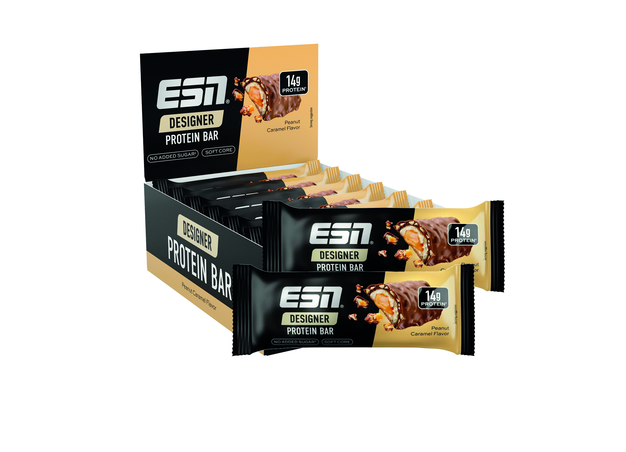 (Bild für) ESN Designer Protein Bar Peanut Caramel 45g 12