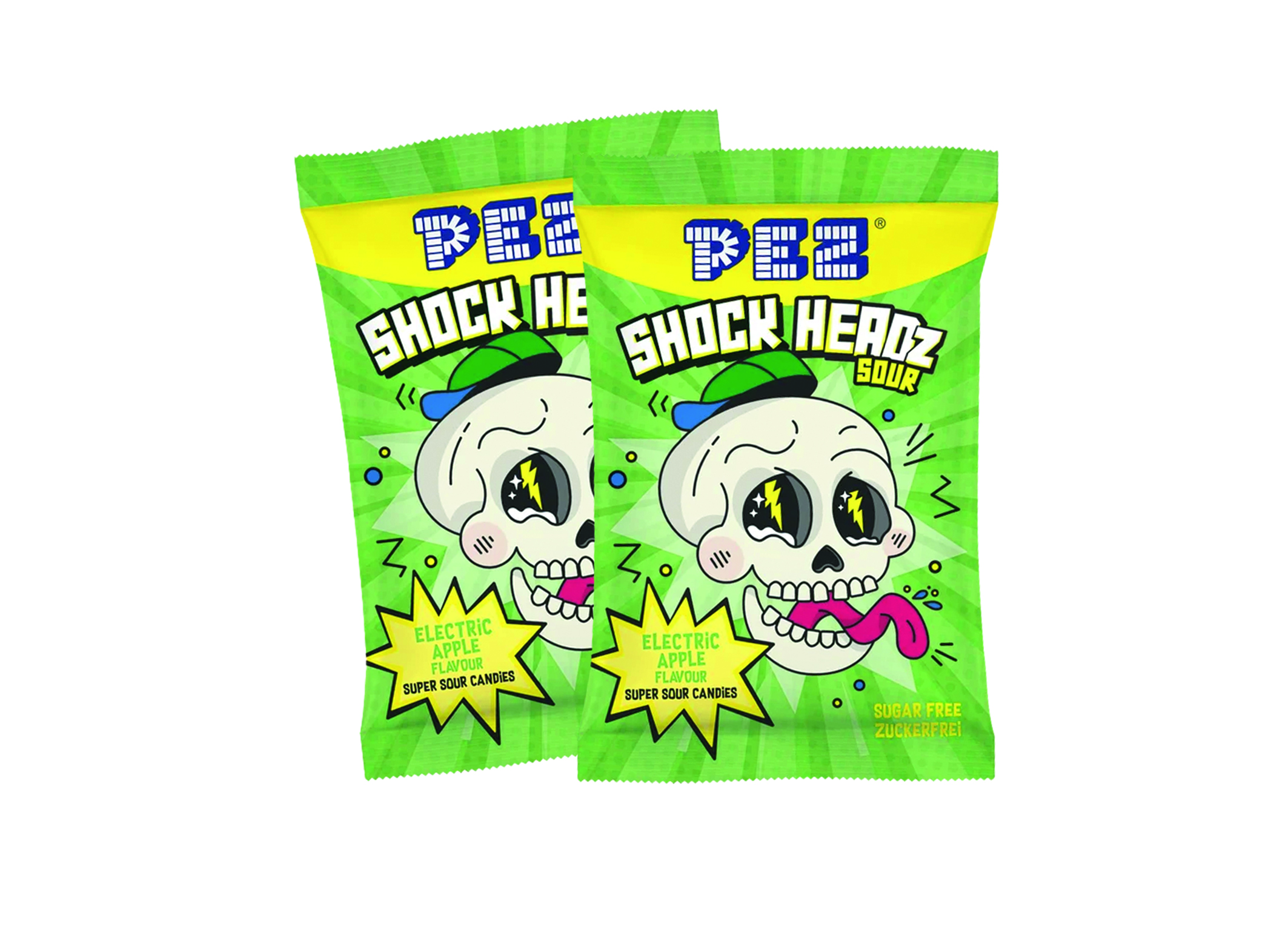 (Bild für) PEZ Shock Headz Green Apple 25g 24
