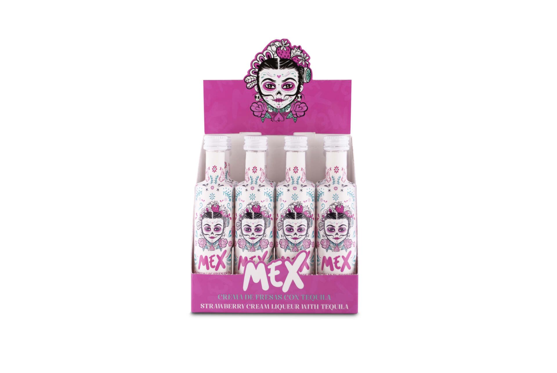 (Bild für) Mex Strawberry Tequila Cream Liqueur 0,05L 15% 12