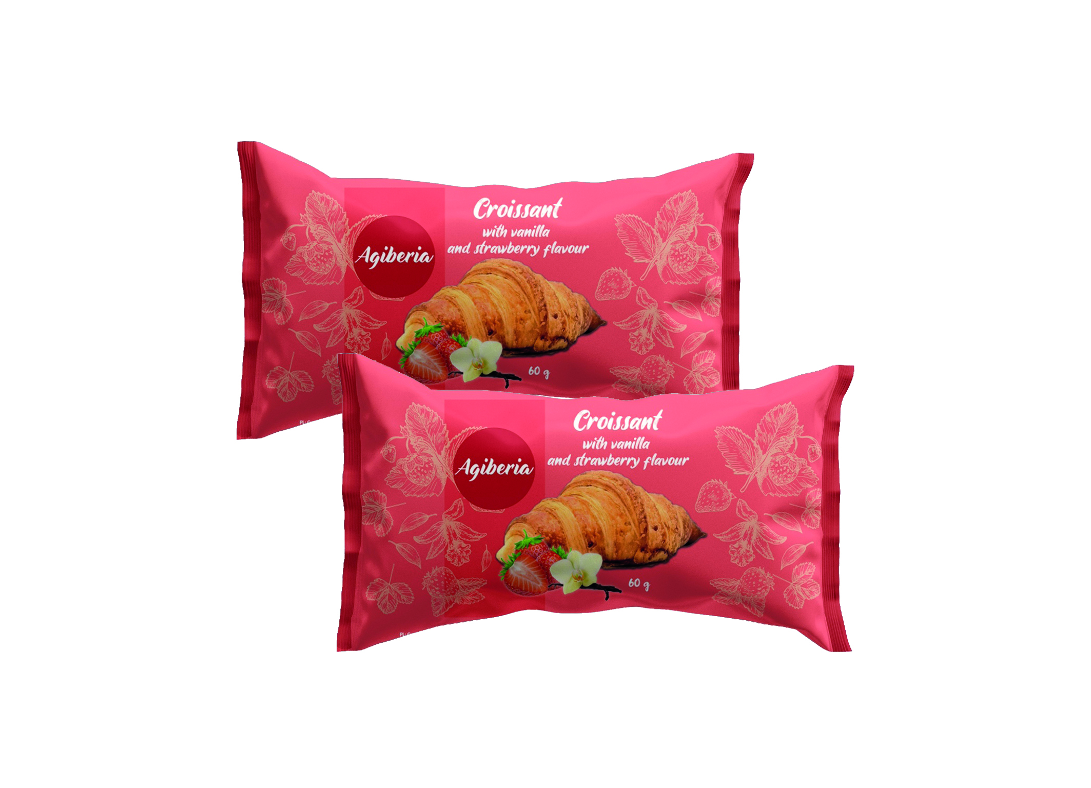 (Bild für) Agiberia Croissant Vanilla & Strawberry 60g 30