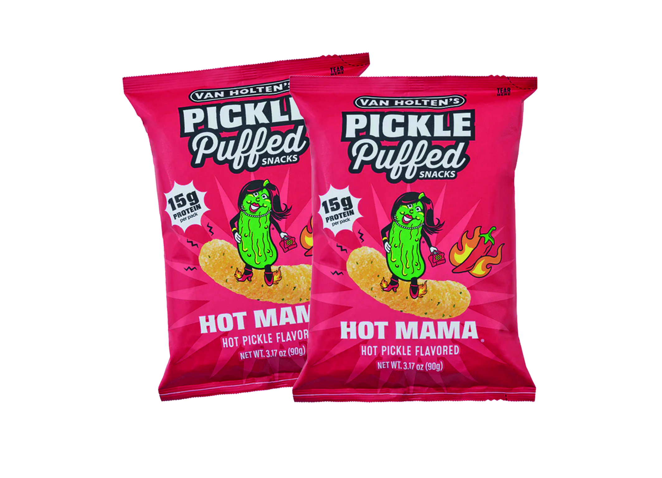 (Bild für) Van Holtens Pickle Puffed Snacks Hot Mama 90g 10