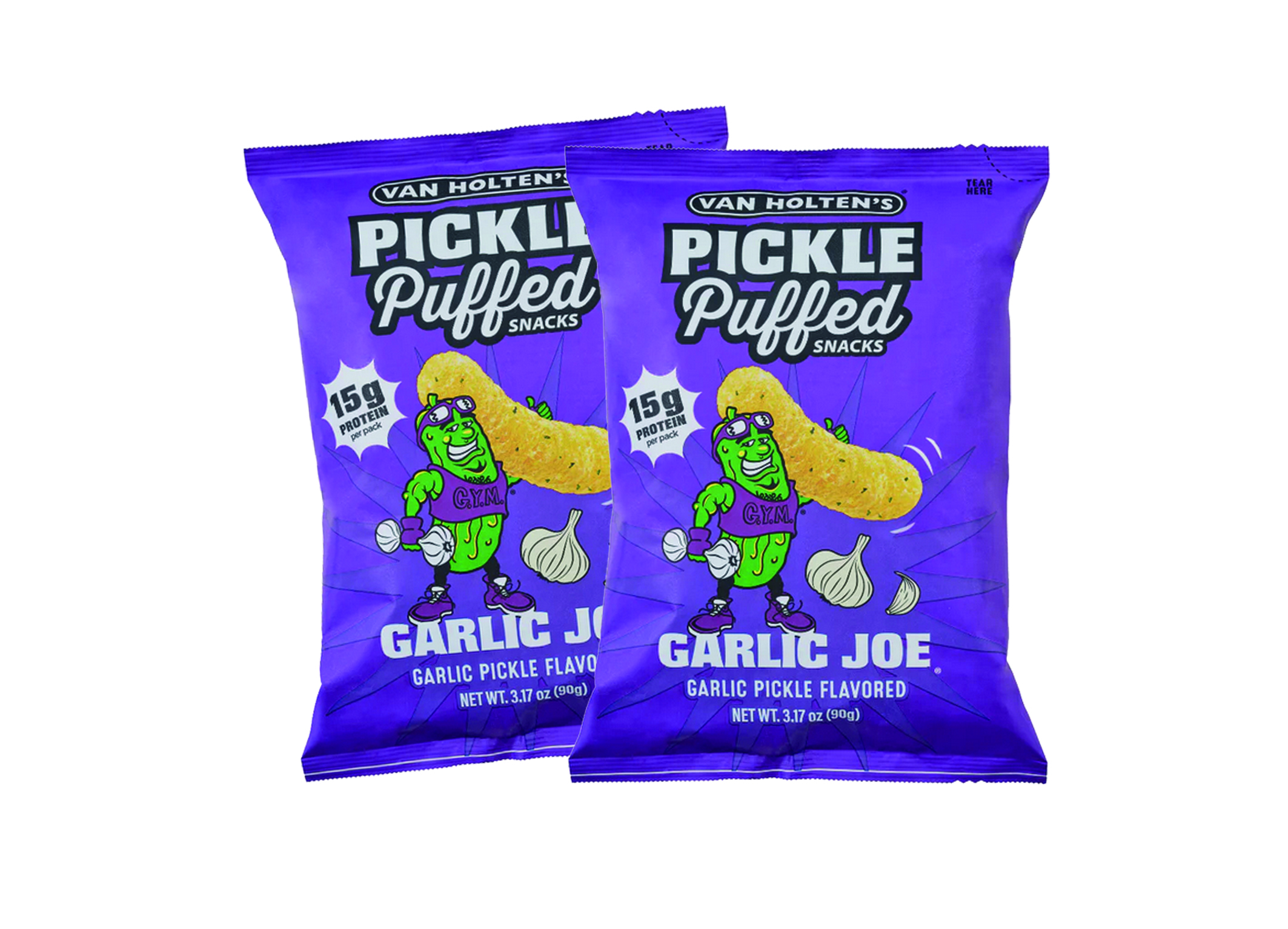 (Bild für) Van Holtens Pickle Puffed Snacks Garlic Joe 90g 10