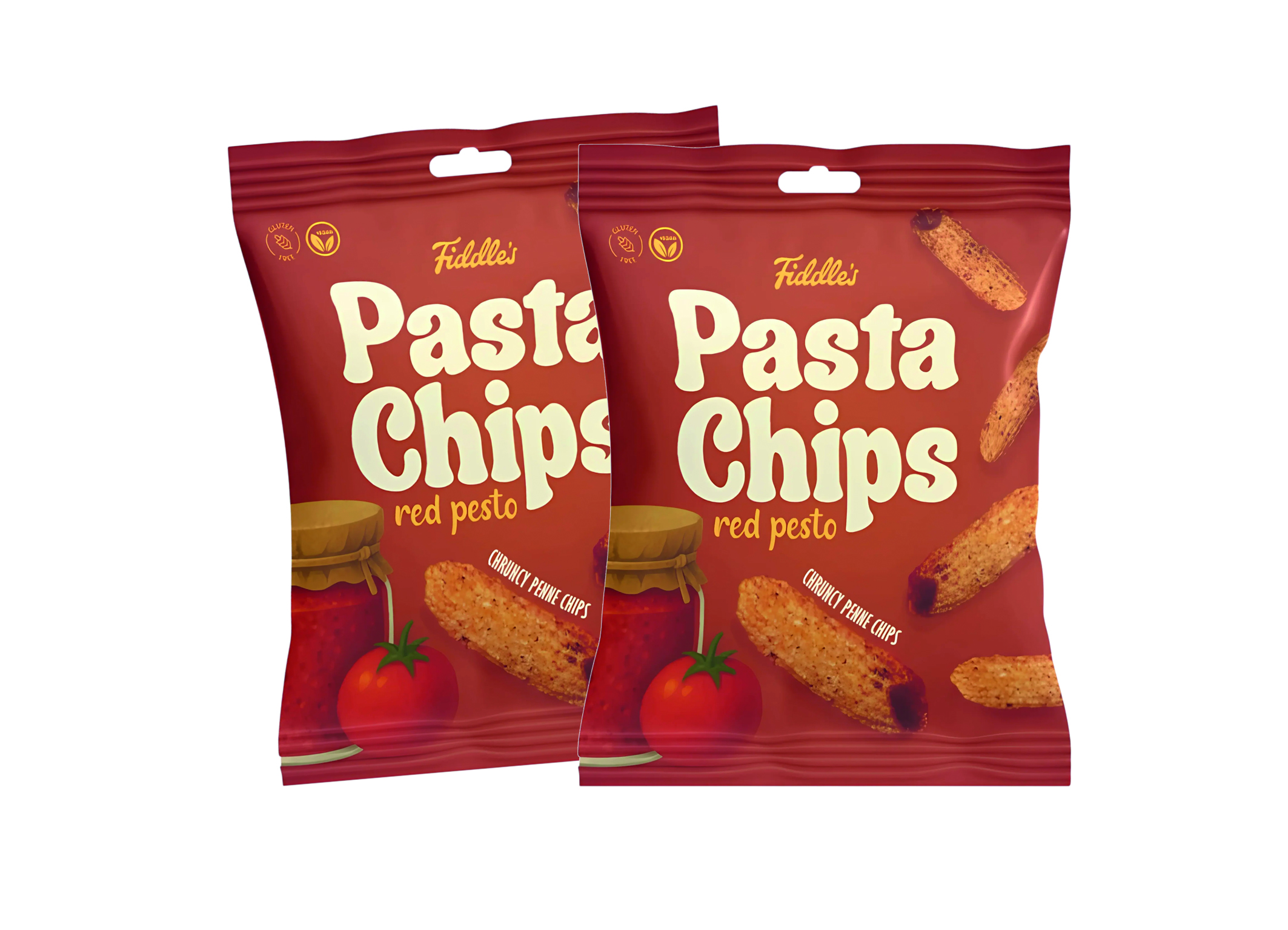 (Bild für) Fiddles Pasta Chips Red Pesto 80g 10