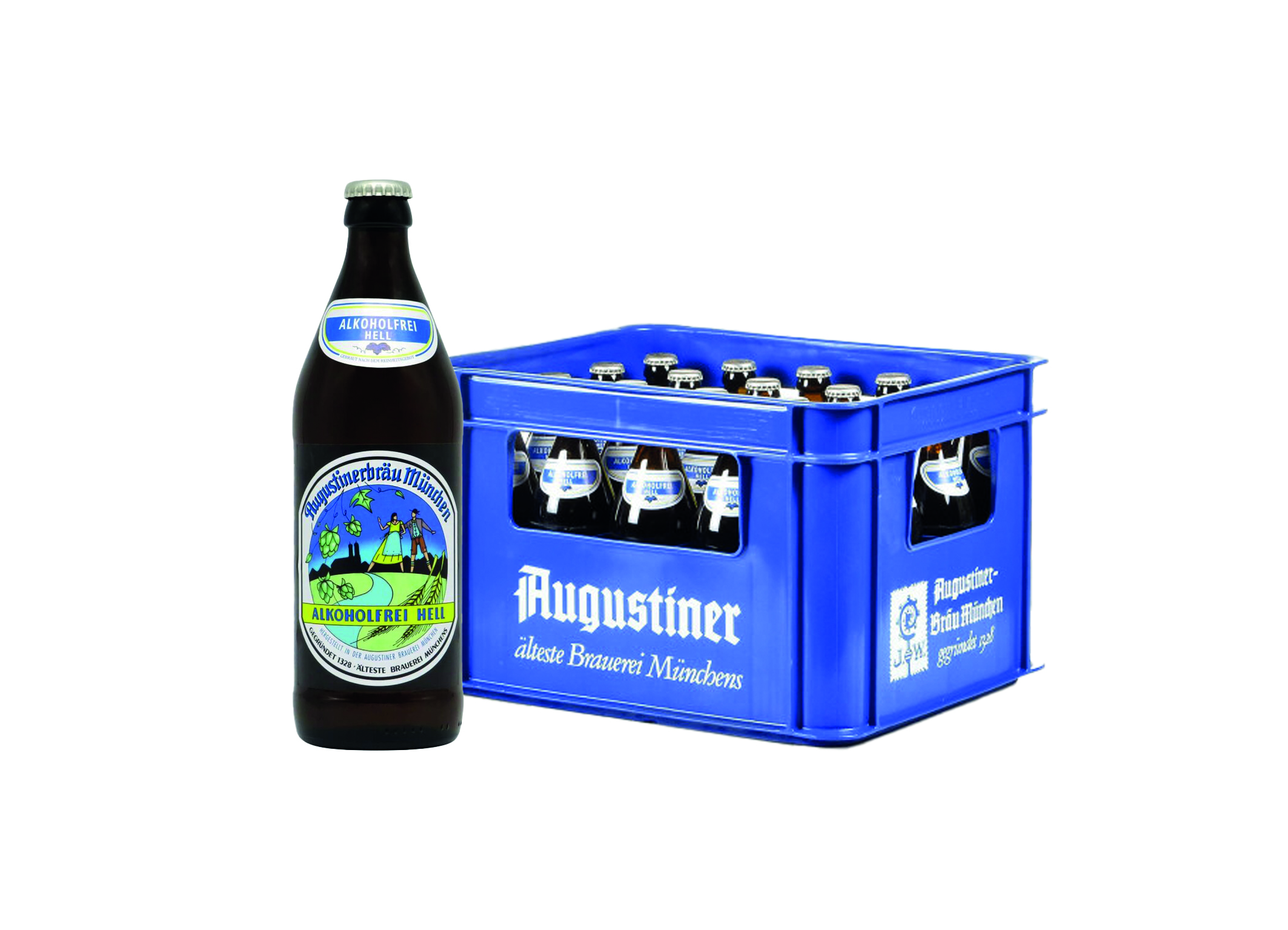 (Bild für) Augustiner Alkoholfrei Hell 0,5L FL MW 20