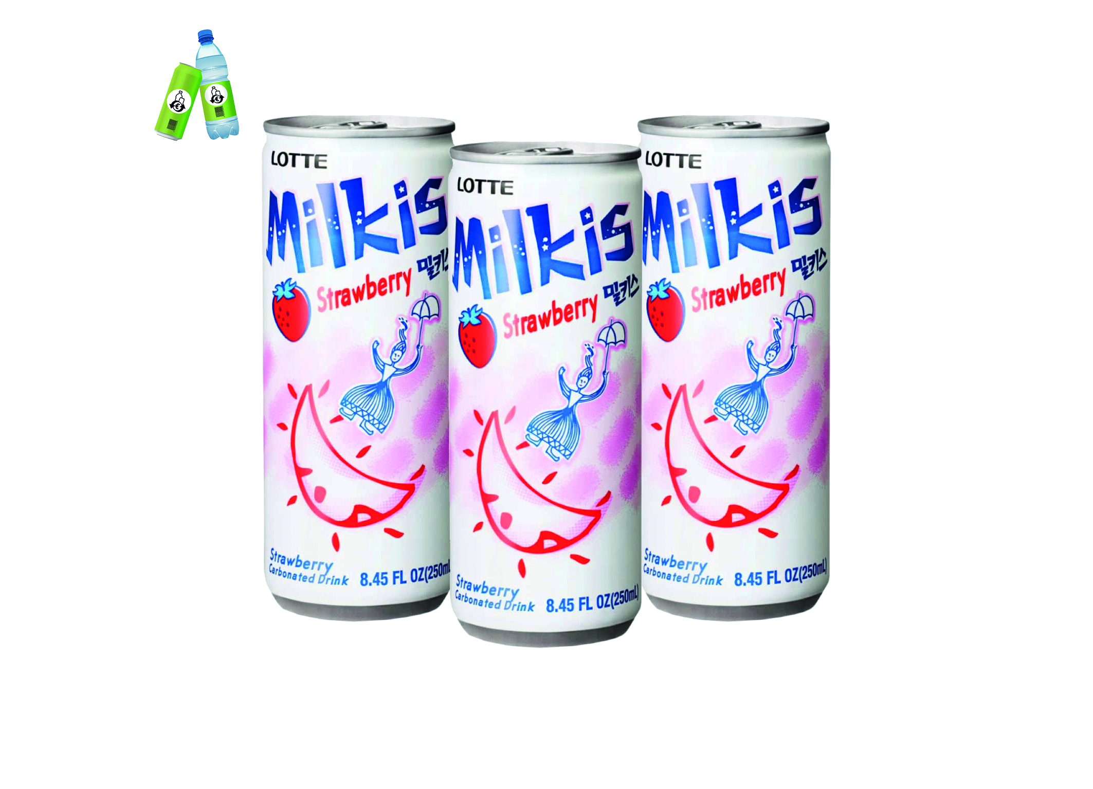 (Bild für) Lotte Milkis Refreshing Strawberry & Milk 0,25L DS EWP 30