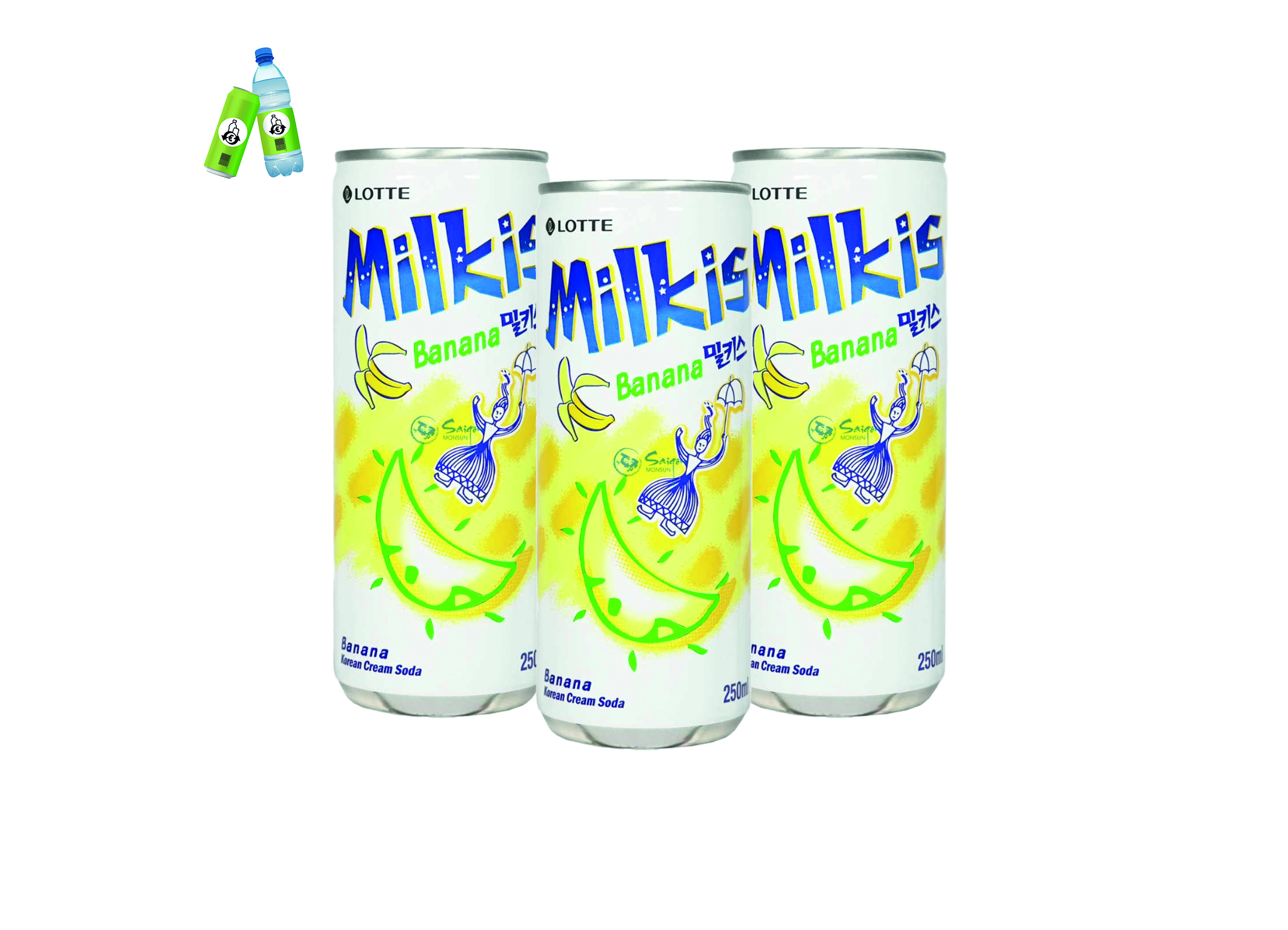 (Bild für) Lotte Milkis Refreshing Banana & Milk 0,25L DS EWP 30