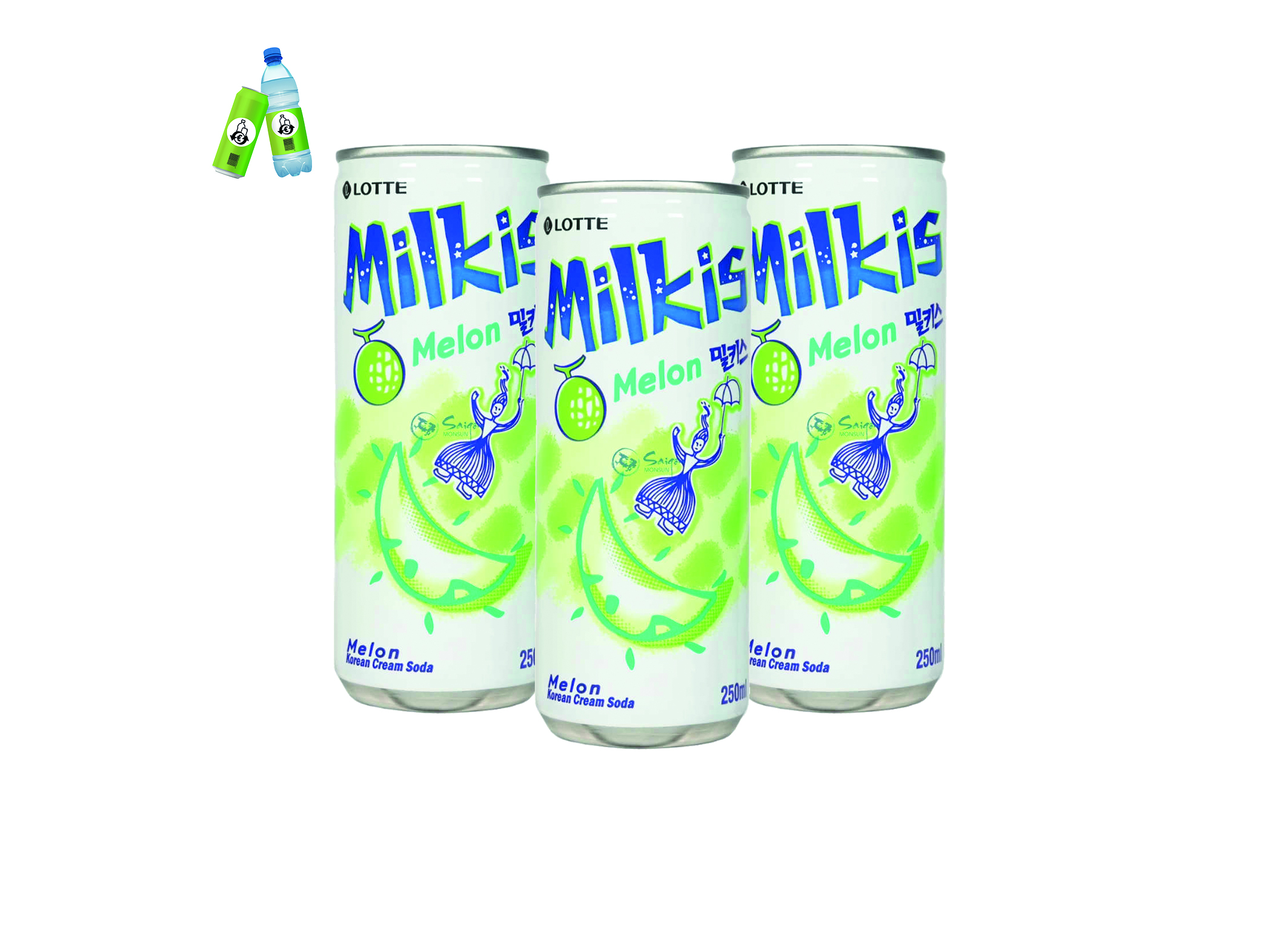 (Bild für) Lotte Milkis Refreshing Melon 0,25L DS EWP 30
