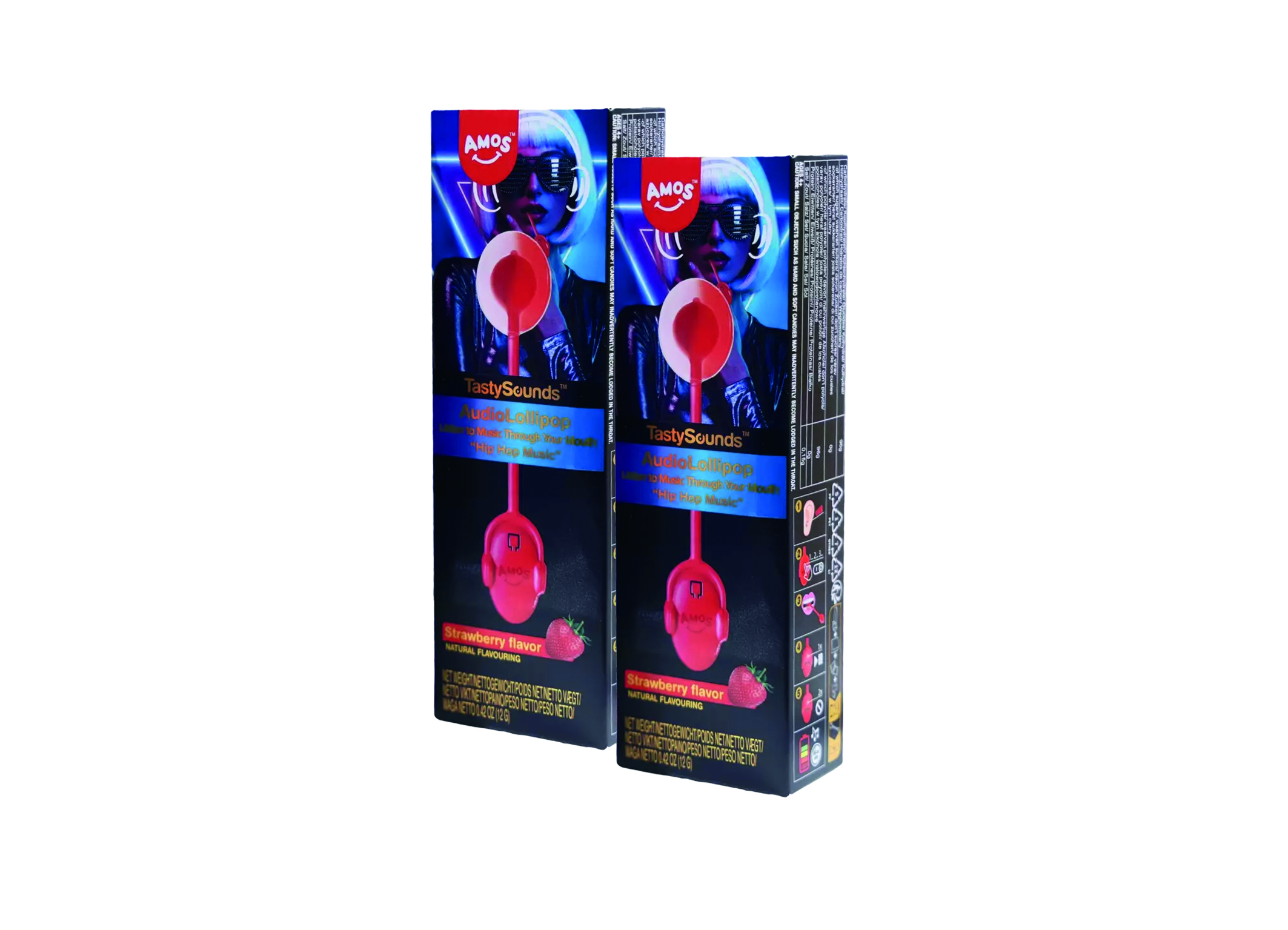 (Bild für) Tasty Sounds Music Lollipop Strawberry Hip Hop 12g 24