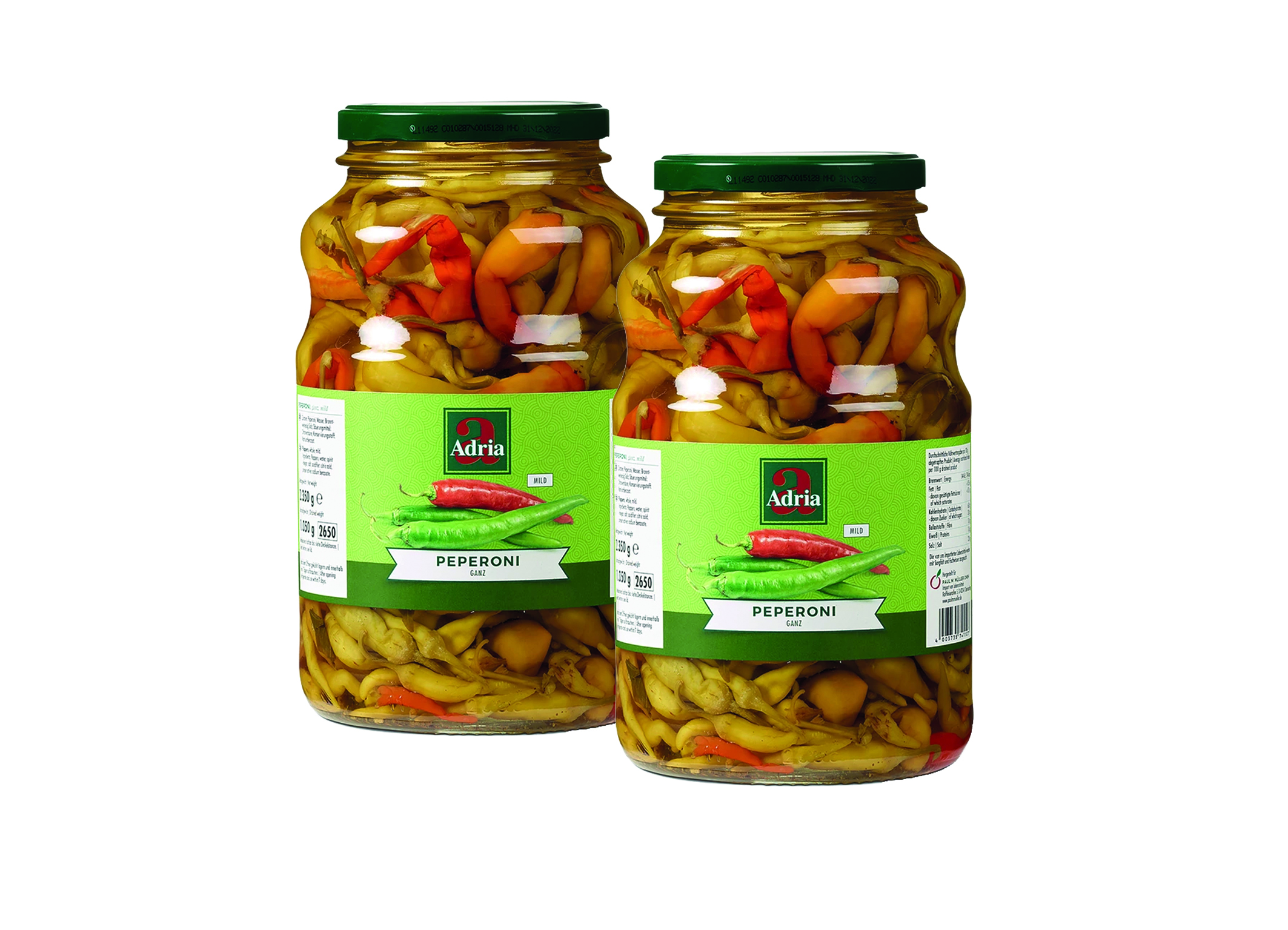 (Bild für) Adria Pfefferoni mild ganz 2650ml 1
