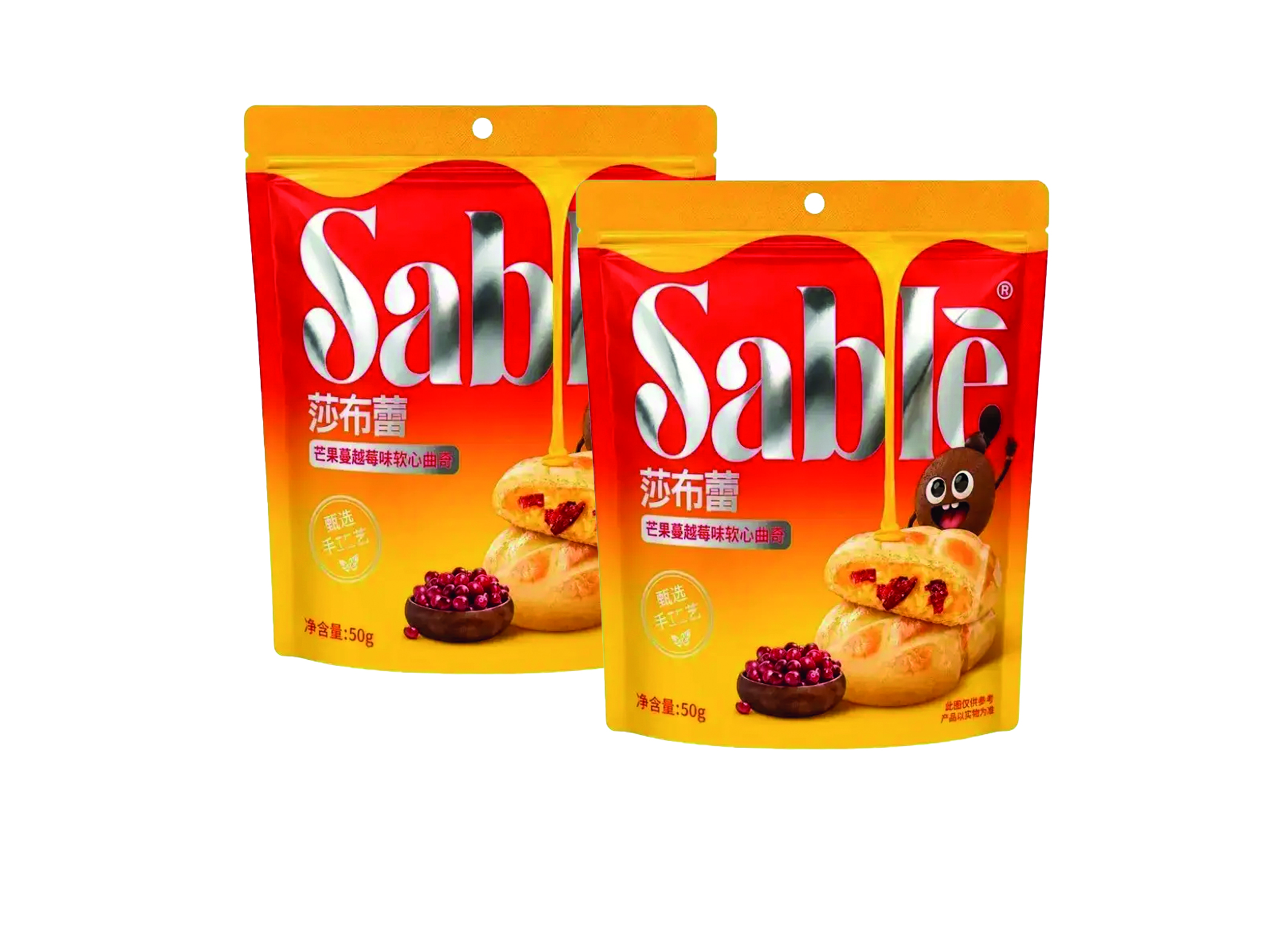 (Bild für) Sable Soft Center Cookies Mango Cranberry 50g 24