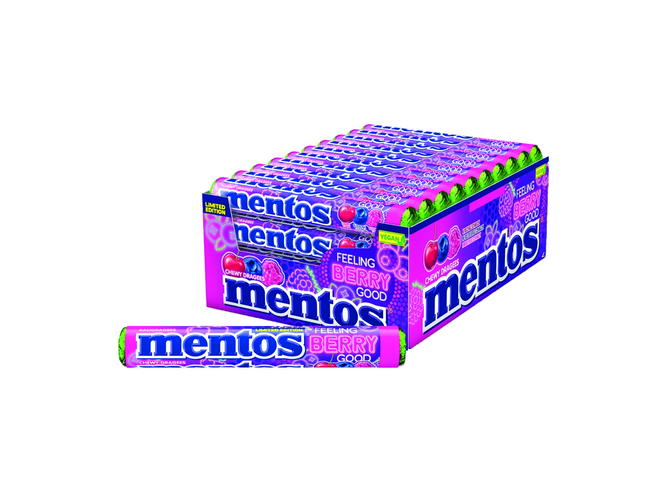 (Bild für) Mentos Feeling Berry Good Single 37,5g 40