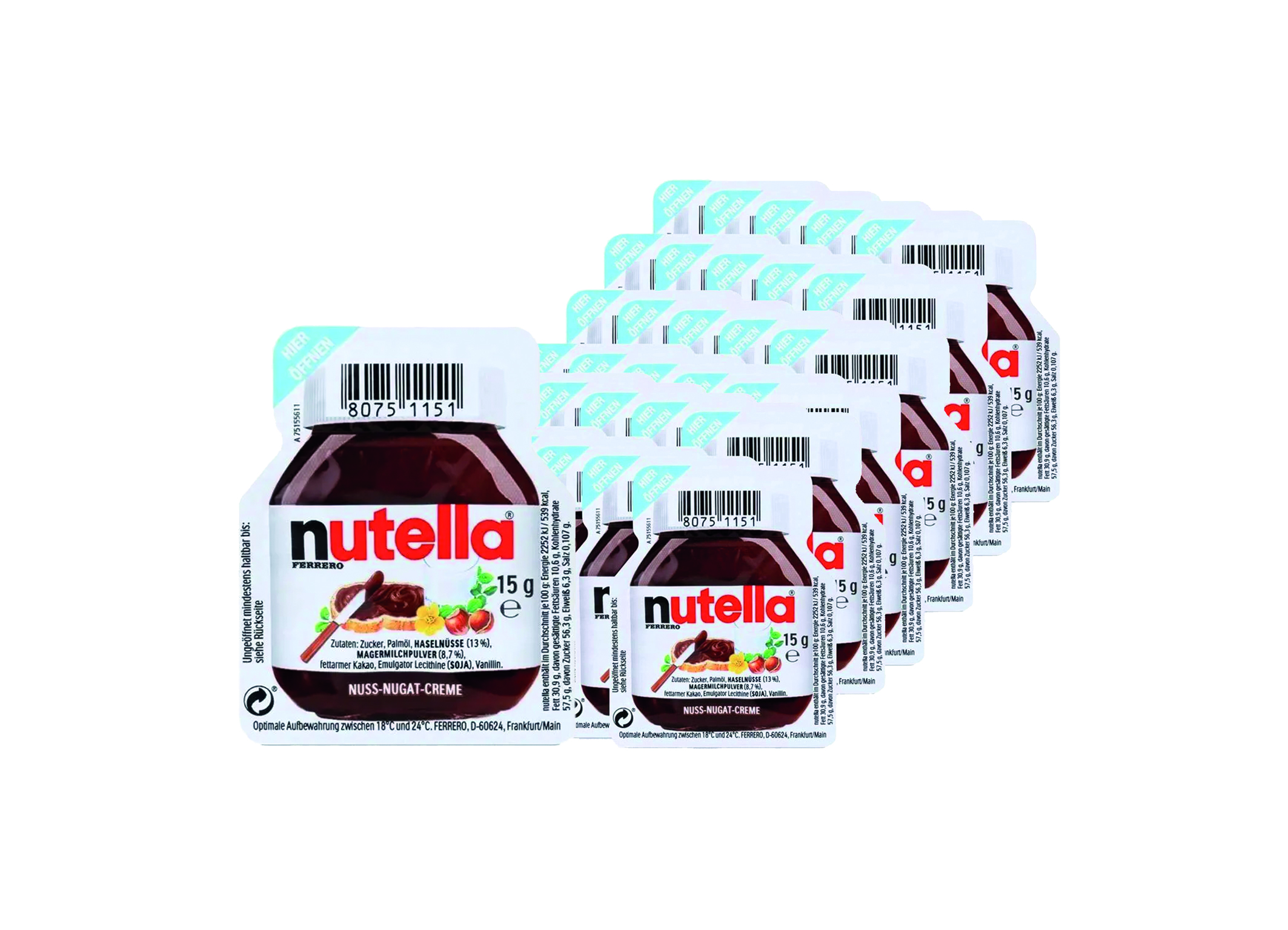 (Bild für) Ferrero Nutella Portionen 15g 240